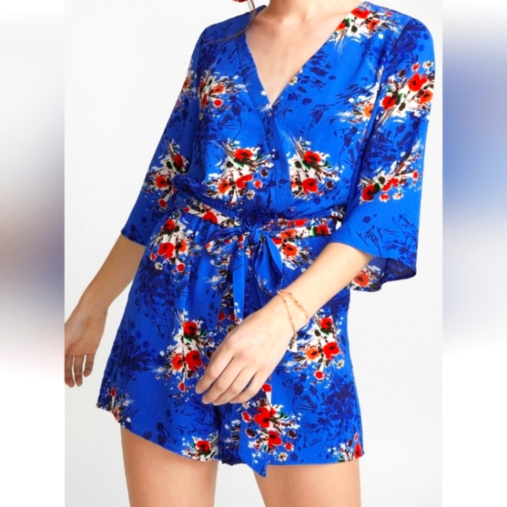 Blue floral romper  Dex Blue Romper Garden Party size xs